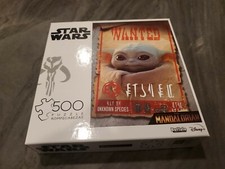 Star Wars The Mandalorian Baby Yoda Wanted Poster 500 Puzzle New Buffalo Unknown