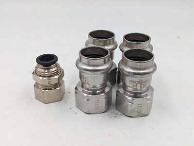 Viega Propress Straight Female Coupler Lot of 4, 304 FKM 3/4'' T1119 New Open Box