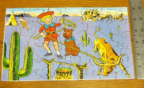 Daniel Boone Wilderness Scout 100 pc. Puzzle +Buster Brown & Tige 42 pc. Puzzle - Picture 11 of 11