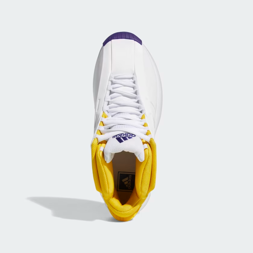 Adidas Crazy 1 Basketball Shoes White / Yellow / Purple