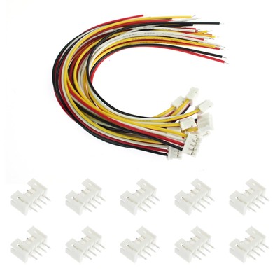 10Pcs Jst 2.0 Ph 4 Pin Connector Plug Include 5pcs Mini 4 Pin Jst Ph2.0 Conne...