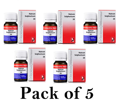 5X Dr Reckeweg Natrum Sulphuricum 3X Biochemic Tablets 20g Each