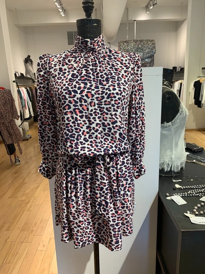 Vestido Flirty Zadig & Voltaire Estampado Rivali Leopardo - Rosa - Mediano