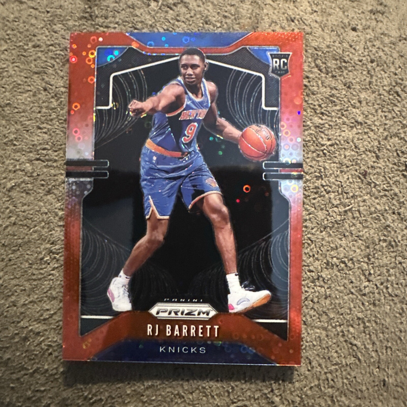 2019-20 Prizm RJ Barrett 116/125 Red Disco Fast break New York Knicks Rookie RC