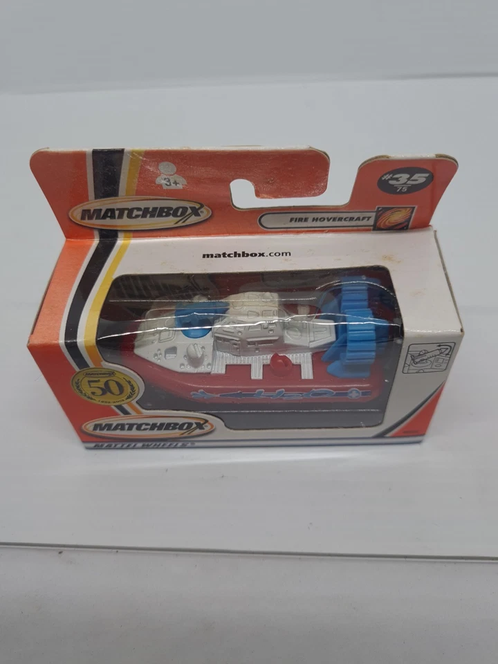 MATCHBOX MATTEL WHEELS MB #35 FIRE HOVERCRAFT 50th Anniversary New In Box 96803 - Image 4 of 4