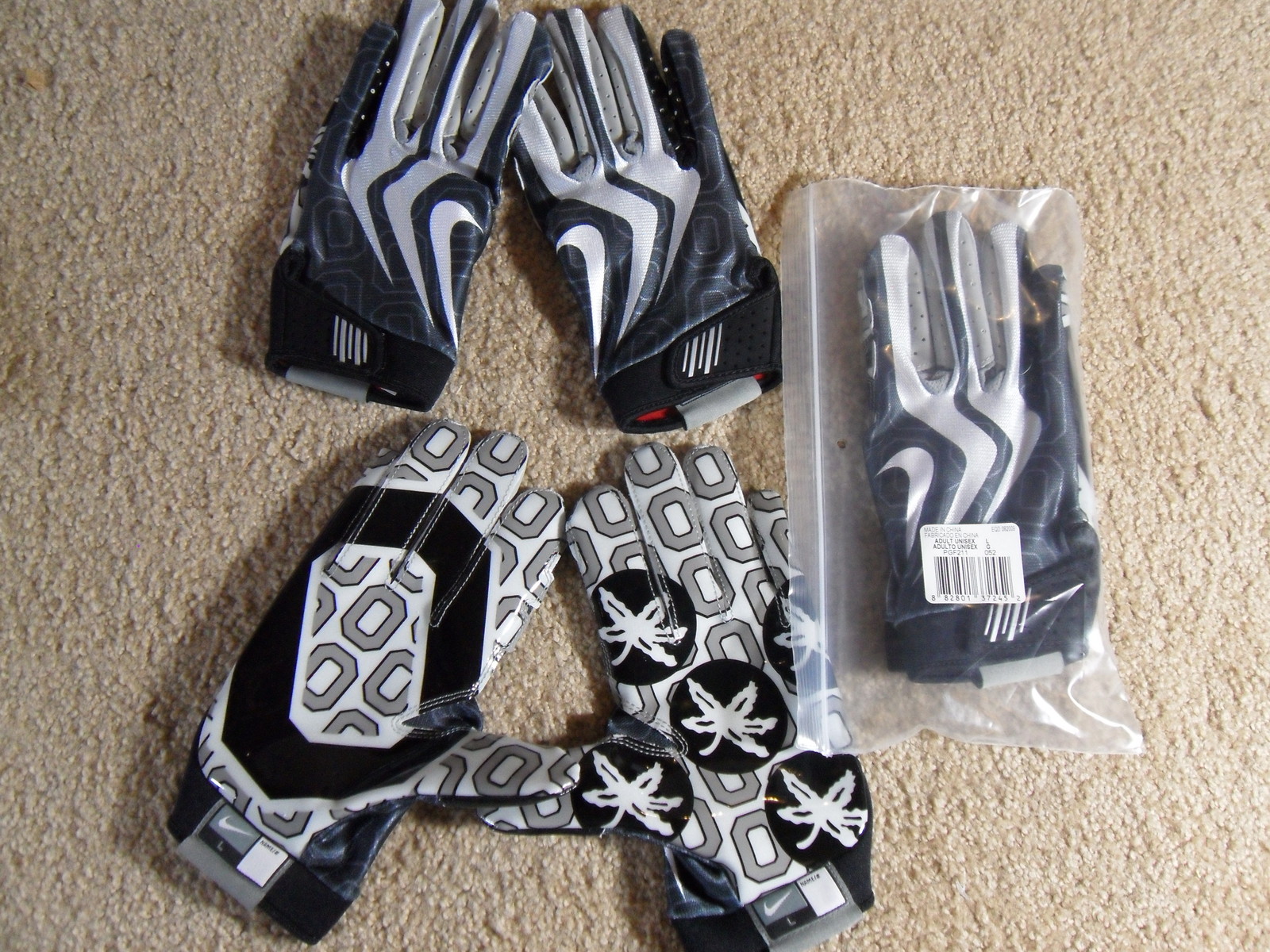 nike vapor jet 3.0 receiver gloves ohio state buckeyes