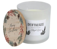 Duftkerze Im Glas Apfel-Zimt Holzdeckel RaumdüFte Innendekoration Lichter