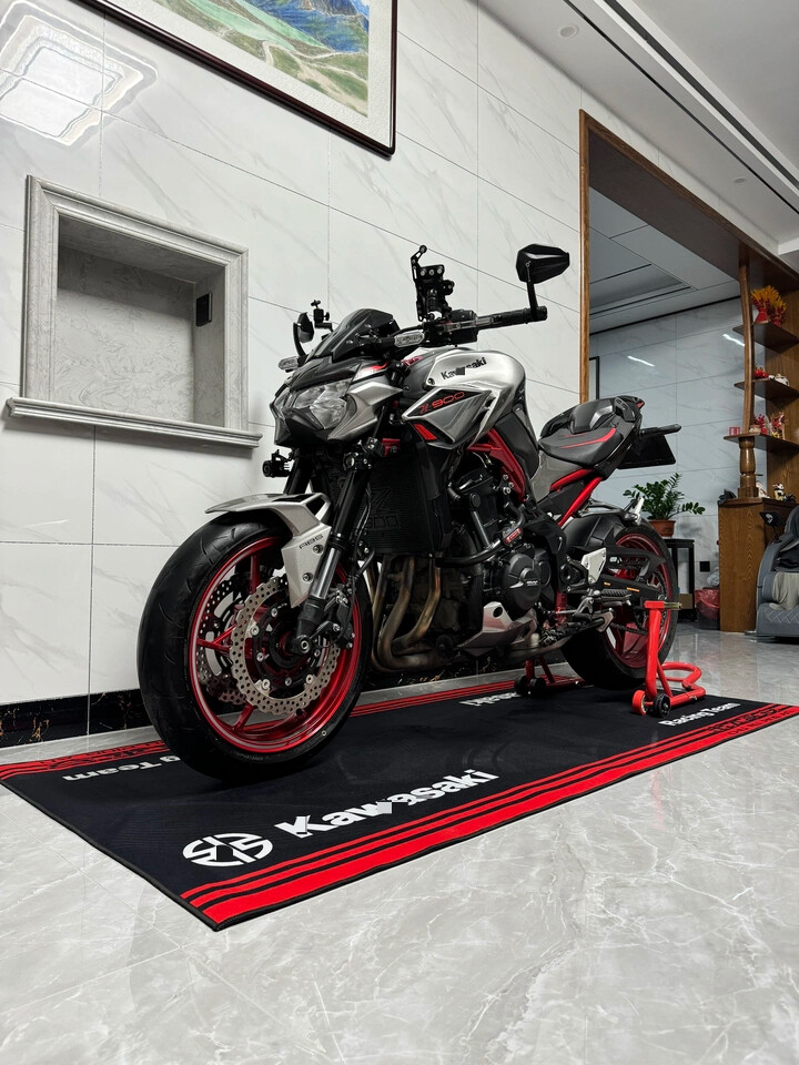 Motorcycle Pit Mat Workshop Showroom Garage Carpet For Kawas