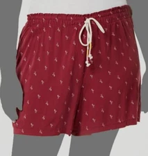 $21 Jenni's Intimates Women's Red Graphic Printed Pajama Shorts Plus Size 1X