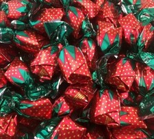 STRAWBERRY FLAVORED Fruit Filled Hard Candy BULK- CHOOSE QUANTITY