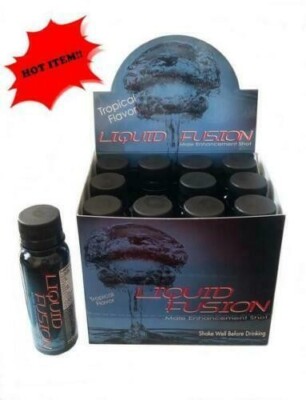 LIQUID FUSION BLUE BOTTLE MALE PERFORMANCE SHOOTER STRENGTH, ENERGY (BOX OF 12)