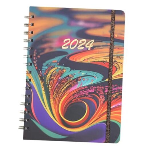 2024-2025 Spiral Planner Calendar 8.5x6 Inches Colorful Organizer