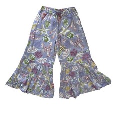 True Destinations Resort Wear Flare Pants Beach Coverup sz M New Wide Leg