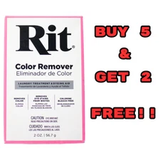 Craft County RIT DYE Powder - Color Remover - 2.0 Oz - BUY 5, Get 2 FREE !!!!