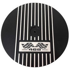 Big Block Chevy 468 Flag Logo - 13 Round Air Cleaner Kit - Black - Ansen Usa