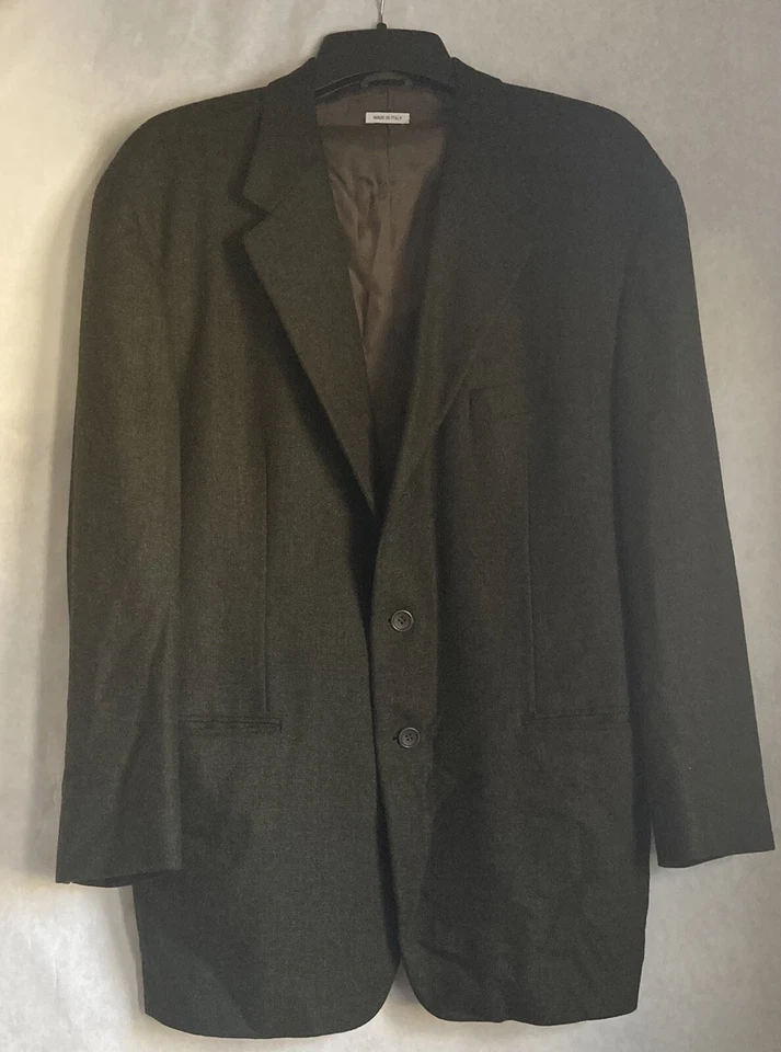 Men's Lawrence Covell Vestimenta Spa 3 Button Wool Suit Coat Green Gray 44 itsly - Imagem 2 de 4