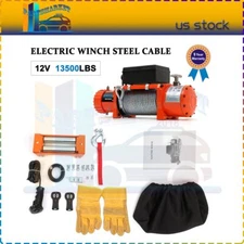 13500LBS Off-road Electric Towing Winch Steel Cable Universal fits jeep Wrangler