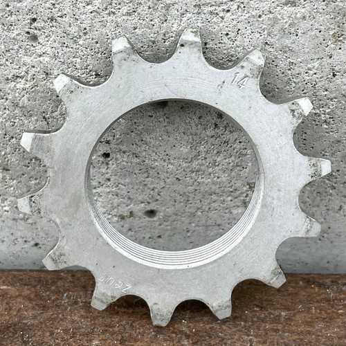Vintage Alloy Track Cog 14 Tooth Aluminum English Threaded Fixie Single Eroica - Picture 6 of 11