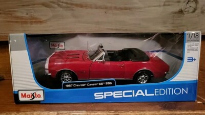 Mastio 1:18 Scale 1967 Red Camaro Convertible Special Edition New In Box