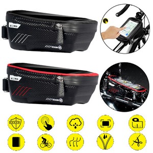 Bicycle Cycling Bike Front Top Tube Frame Bag Waterproof Phone Holder Case Pouch