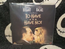 To Have And Have Not Laserdisc LD Humphrey Bogart Free Ship $50