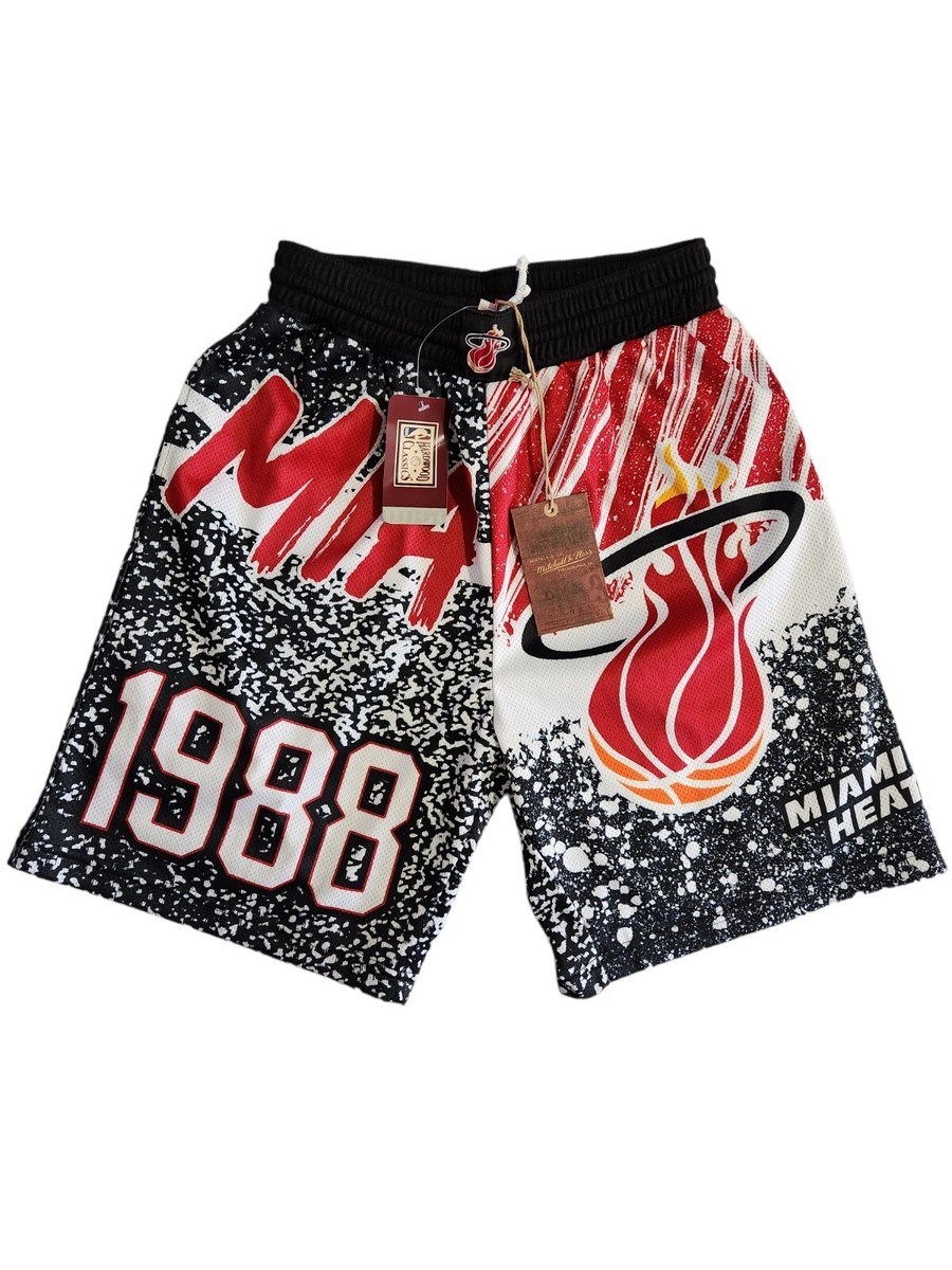 Mitchell & Ness Miami Heat JumboTron Submimated Shorts Men's Size