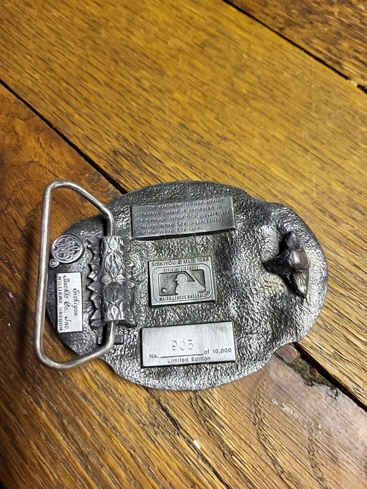 1988 Chicago White Sox Metal Belt Buckle - VTG Siskiyou  - Image 3 of 4