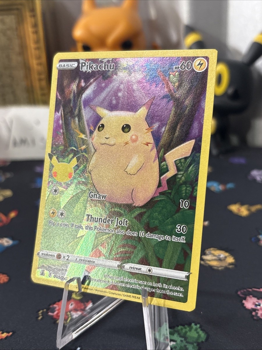 Pikachu 005/025 Celebrations Holo ERROR CUT CORNER Rare Super