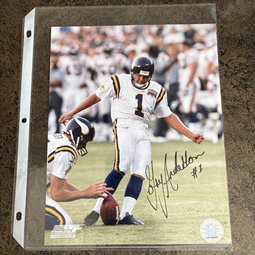GARY ANDERSON MINNESOTA VIKINGS AUTOGRAPHED 8x10
