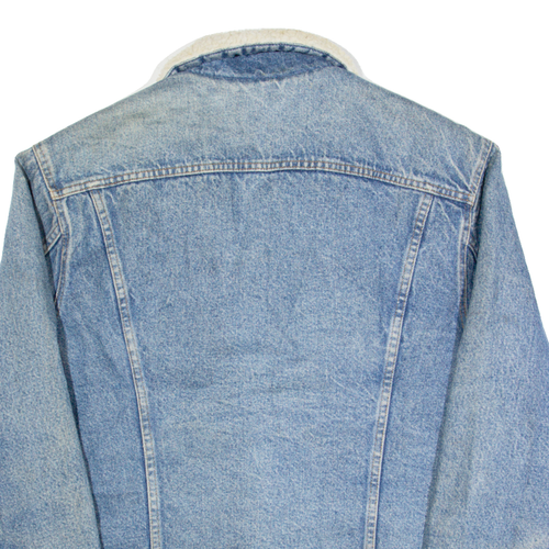 LEVI'S Mens Sherpa Lined Denim Jacket Blue L - Picture 4 of 6