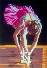 Needlepoint tapestry painted canvas 14.725 18"x24" GobelinL