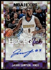 2017 HOOPS JAKARR SAMPSON HI-JKS MINT HOOPS INK BASKETBALL SACRAMENTO KINGS