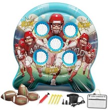 6Ft Inflatable Football Target Toss Game - Giant Outdoor Carnival Party Red