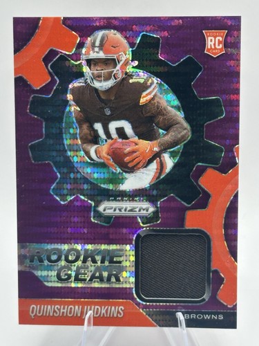 2025 Panini PRIZM Quinshon Judkins PURPLE PULSAR Prizm ROOKIE GEAR PATCH