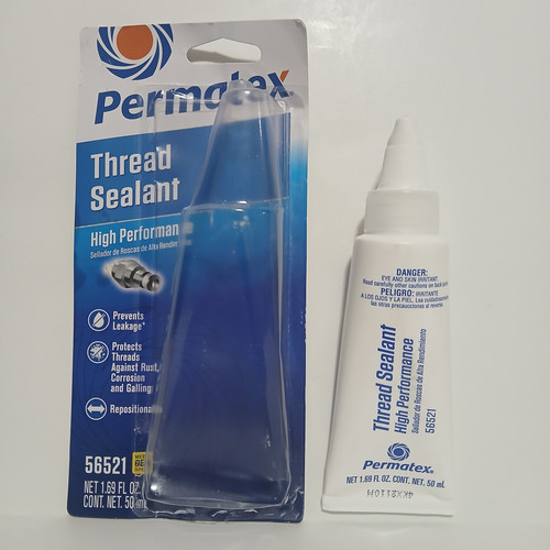Permatex 56521 High Performance Thread Sealant, 1.69 FL OZ / 50 ml, NEW OPEN BOX