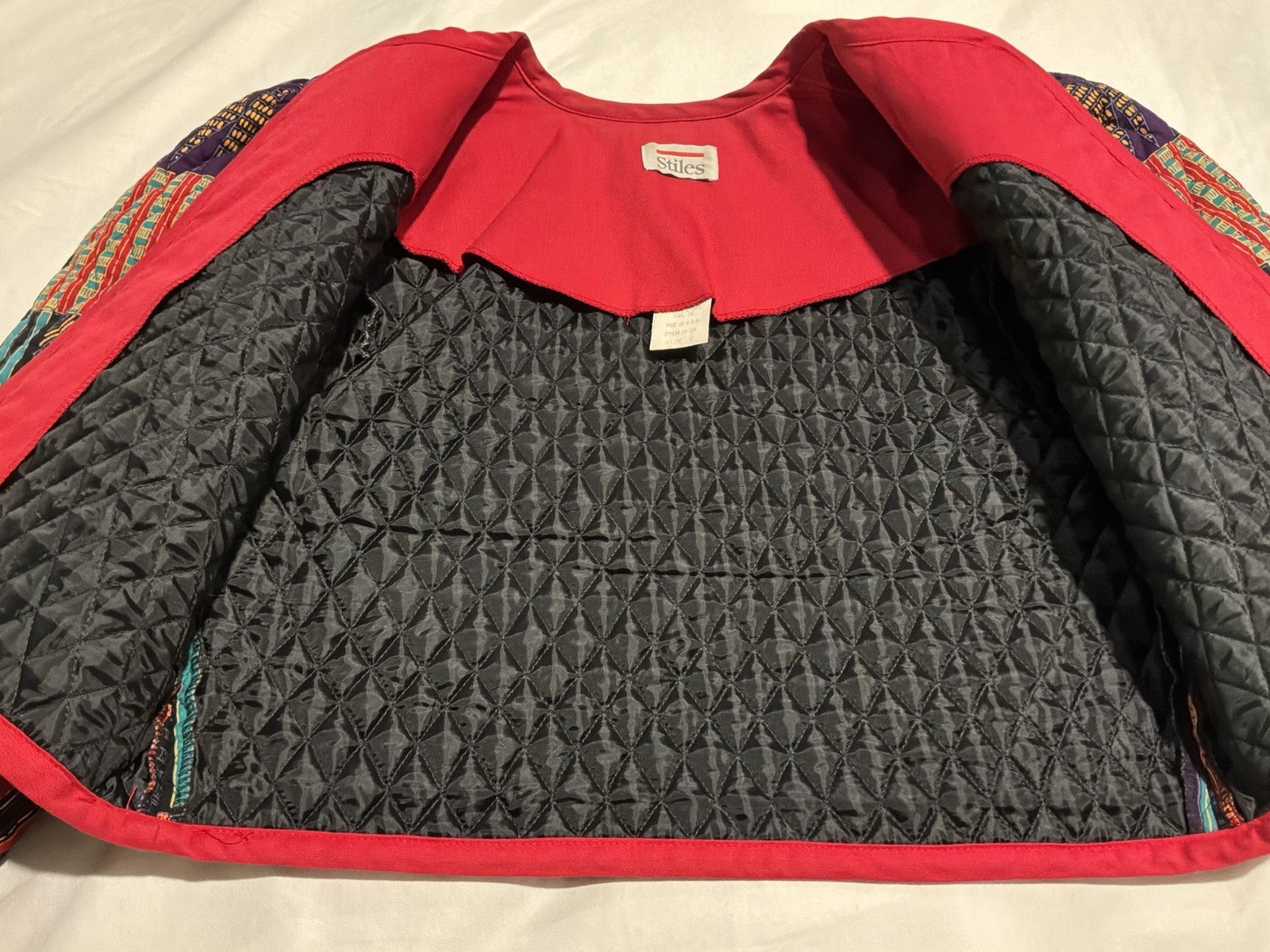 Vintage Stiles Patchwork Quilted Jacket Cropped O… - image 9