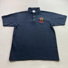 Vintage Netscape Mozilla Polo Shirt Mens Medium Black T-Rex Dinosaur Technology