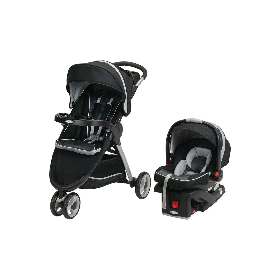 Sistema de viaje Graco 7AH10GOT3 FastAction plegable deportivo Click Connect, Gotham Foto 3 de 4