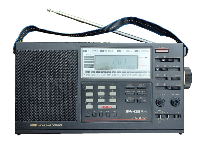 Old but good Sangean ATS-803A  radio AM, FM Stereo, SW SSB Ext Ant. input +Video
