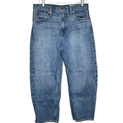 #ad GAP Womens Barrel High Rise Jeans Medium Wash Sz 30 10S Trendy Everyday Basics $49.55