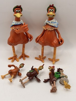 Chicken Run Action Figures Lot of 6 DreamWorks Aardman 2000 Movie Toys