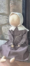 PRIMITIVE PRAIRIE DOLL 23" FACELESS CLOTH DOLL HAND MADE OOAK