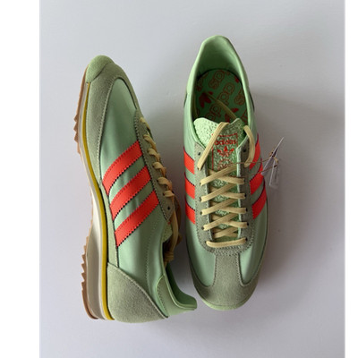 adidas SL 72 Green/Orange Suede/Synthetic Low Top Lace-Up Sneakers Men s
