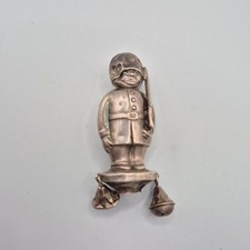 Antique Sterling Silver Adie & Lovekin Baby Rattle Topper Soldier Guard Hallmark