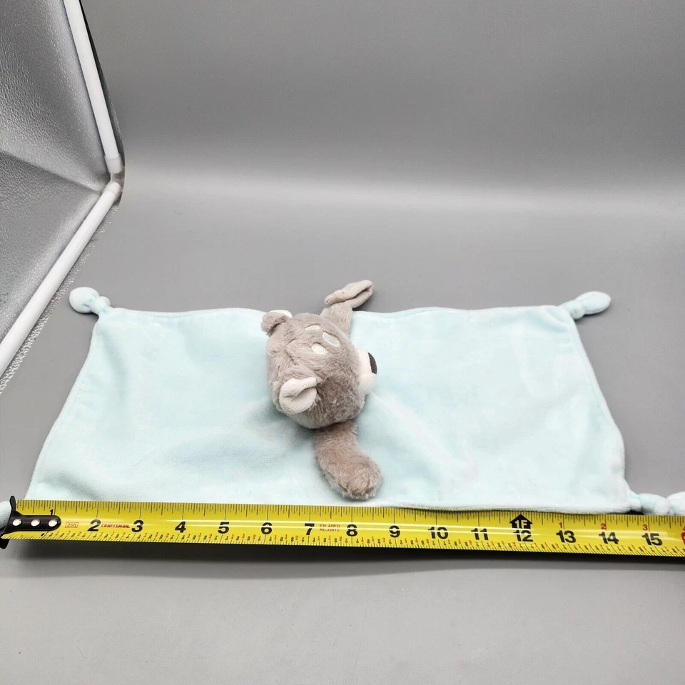 Manta de seguridad Carters Bear Lovey esquinas anudadas soporte chupete sonajero felpa Foto 2 de 4