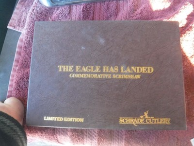 Schrade Ltd Knife Made In USA Lockback The Eagle Has Landed Apollo 11 Moon