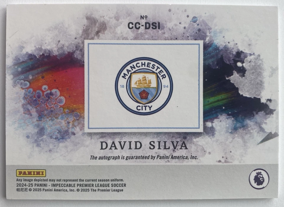 2024-25 Panini Impeccable Premier League David Silva Canvas Creations Auto /49 - Image 2 of 3