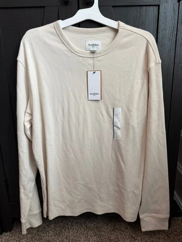 Goodfellow & Co Vintage Collection Long Sleeve Waffle-Knit Shirt Size Large - product listing photo