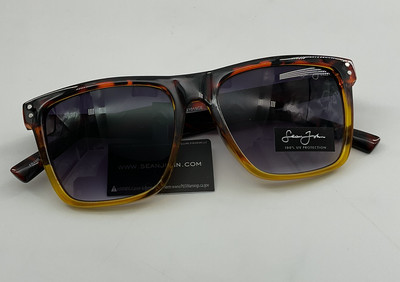 SEAN JOHN SJS1023  001 Black SUNGLASSES 100% UV/UVB PROTECTION CELEBRITIES RETRO