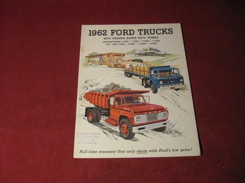 1962 Ford F C Truck Rig Semi Sales Brochure Booklet Catalog Old Original
